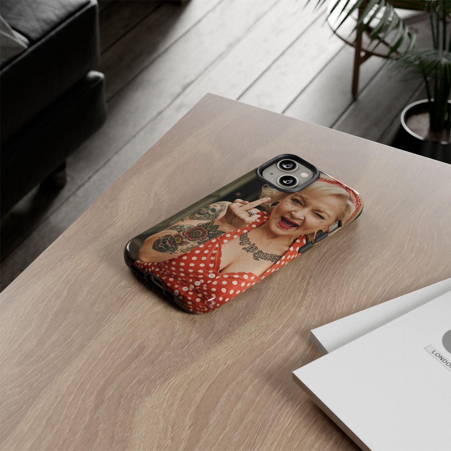 Rebellious Tattooed Betty White Tough Phone Case
