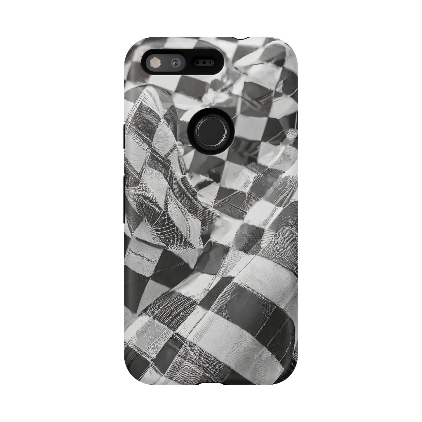 Abstract Checker Print Tough Phone Case