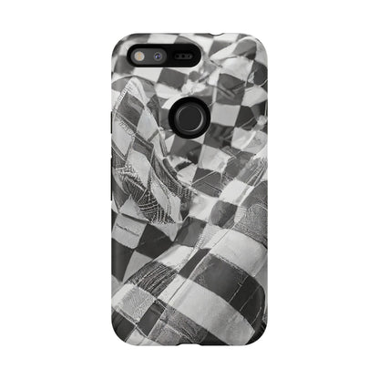 Abstract Checker Print Tough Phone Case