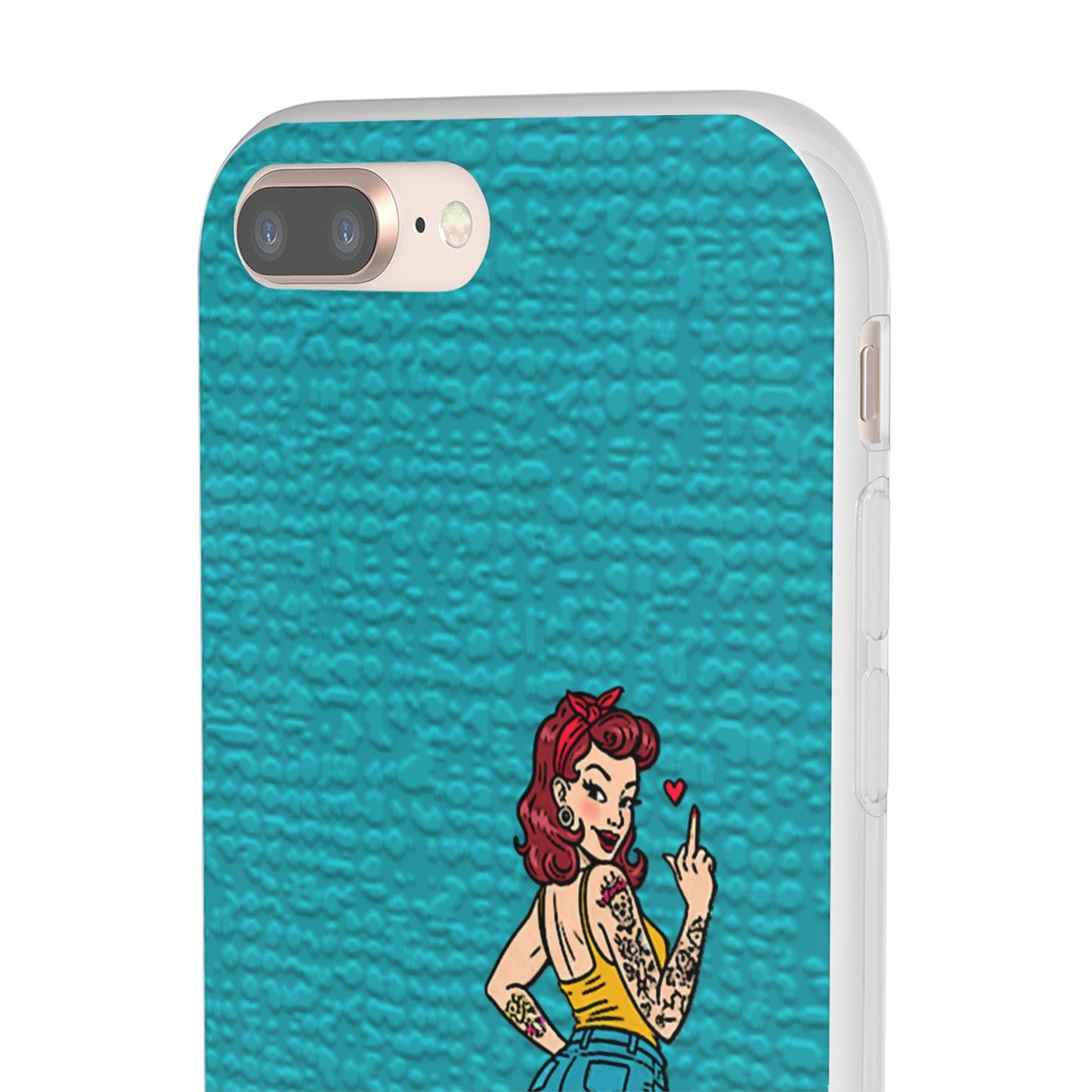 Sassy Pin-Up Stupid Boys Teal Flexi Phone Case