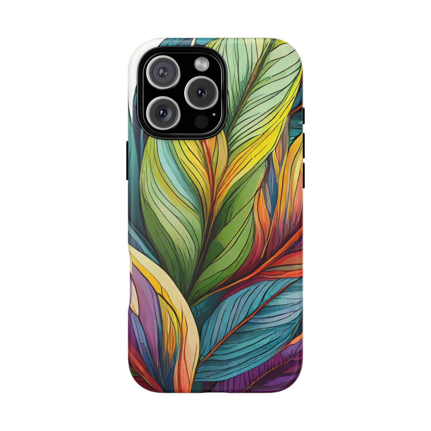Vibrant Tropical Leaf Tough Phone Case