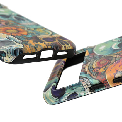 Artistic Skull Collage Tough Phone Case