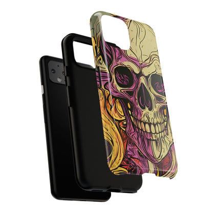 Abstract Purple Skull Tough Phone Case