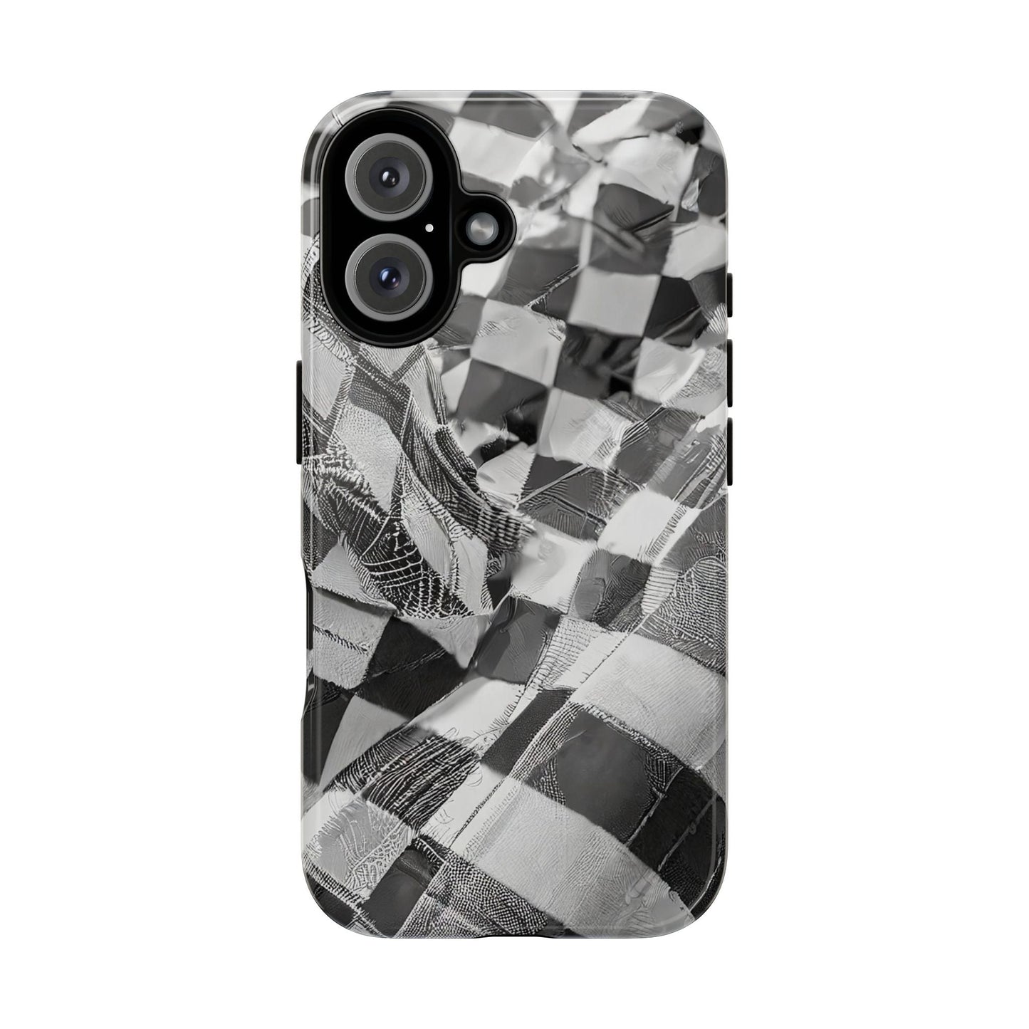 Abstract Checker Print Tough Phone Case