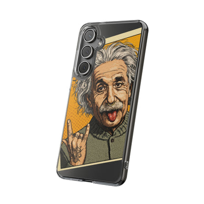 Edgy Einstein Clear Phone Cases