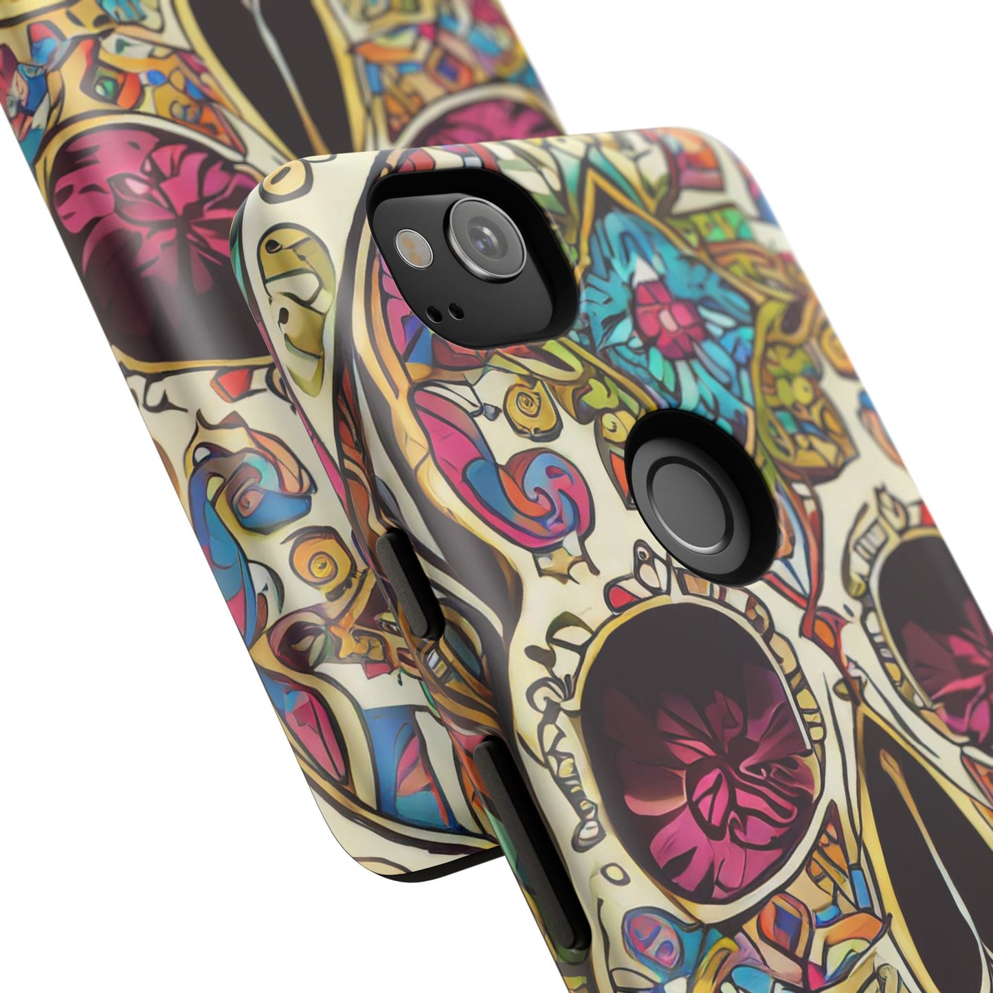 Colorful Sugar Skull Tough Phone Case