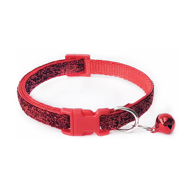 Adjustable Shiny Cat Collar With Bell