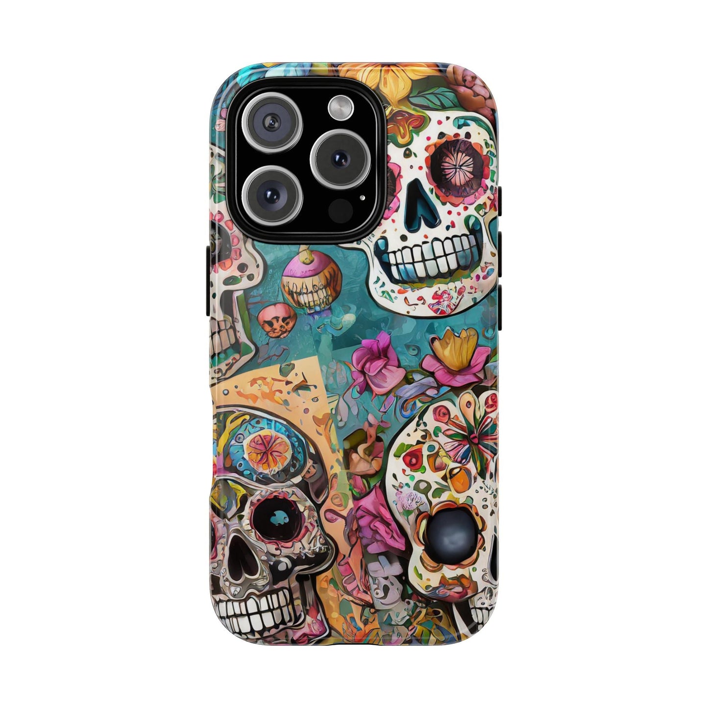 Vibrant Sugar Skull Tough Phone Case