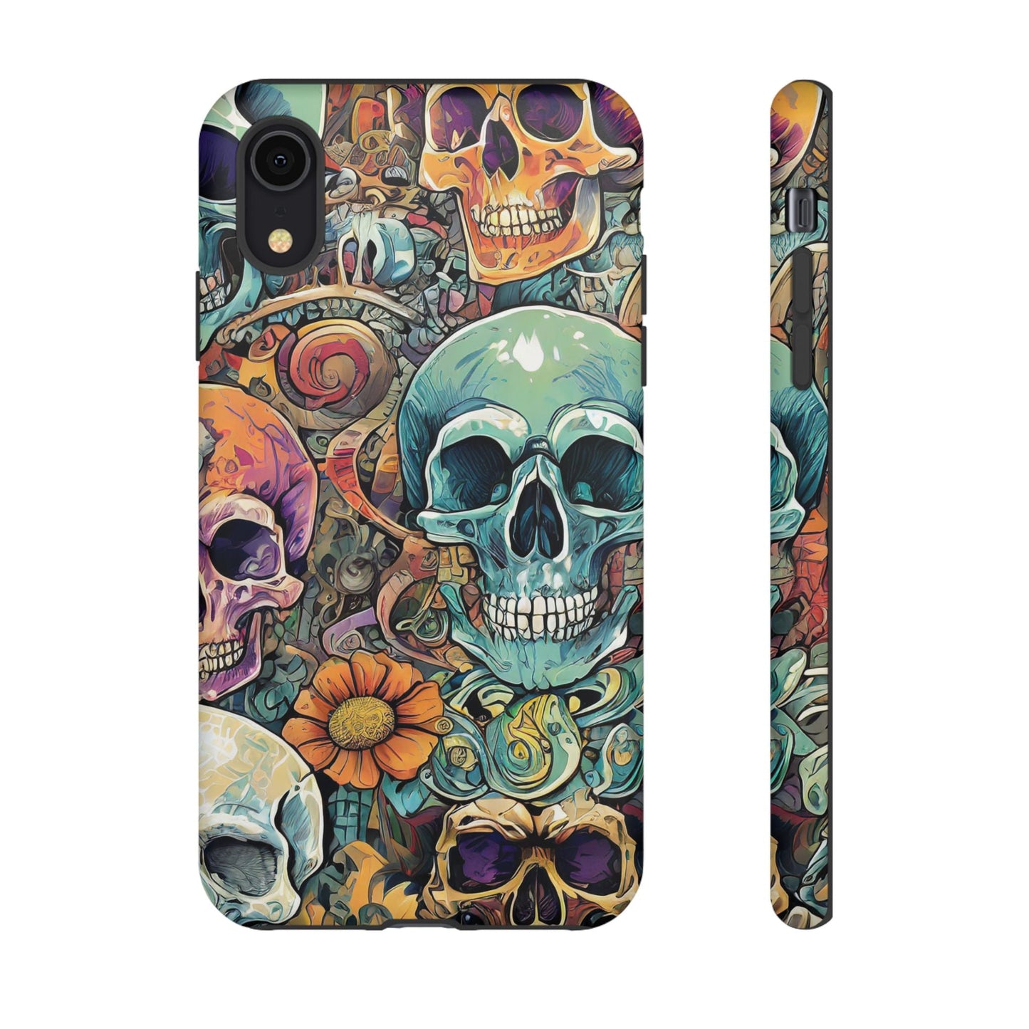Artistic Skull Collage Tough Phone Case