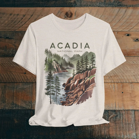 Acadia National Park Unisex Fit Soft T-Shirt Coastal Art