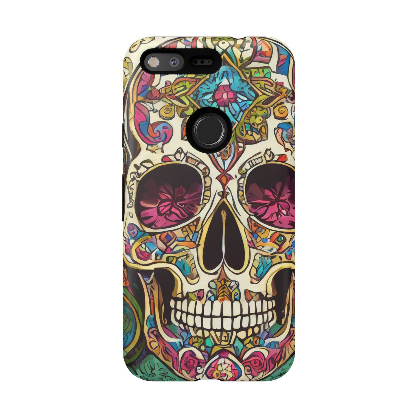 Colorful Sugar Skull Tough Phone Case