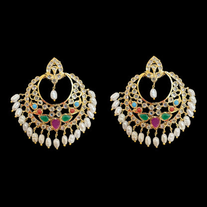 C295 MAHIRA v set in fresh water pearls- Navratan  (READY TO SHIP)