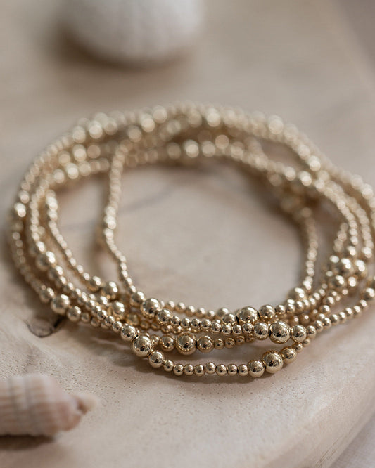 14K Gold-Filled Satellite Beaded Bracelet