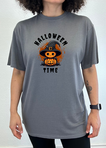 Halloween Time Unisex Bamboo Viscose/Organic Cotton Short Sleeve Graphic T-Shirt