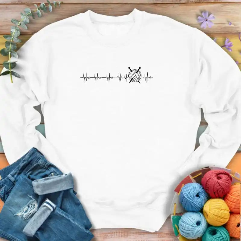 Knit heartbeat Sweatshirt