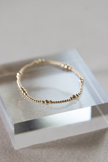 14K Gold-Filled Satellite Beaded Bracelet