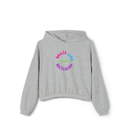 Women’s Cropped Colorful Skate Like Nobody's Watching Hoodie