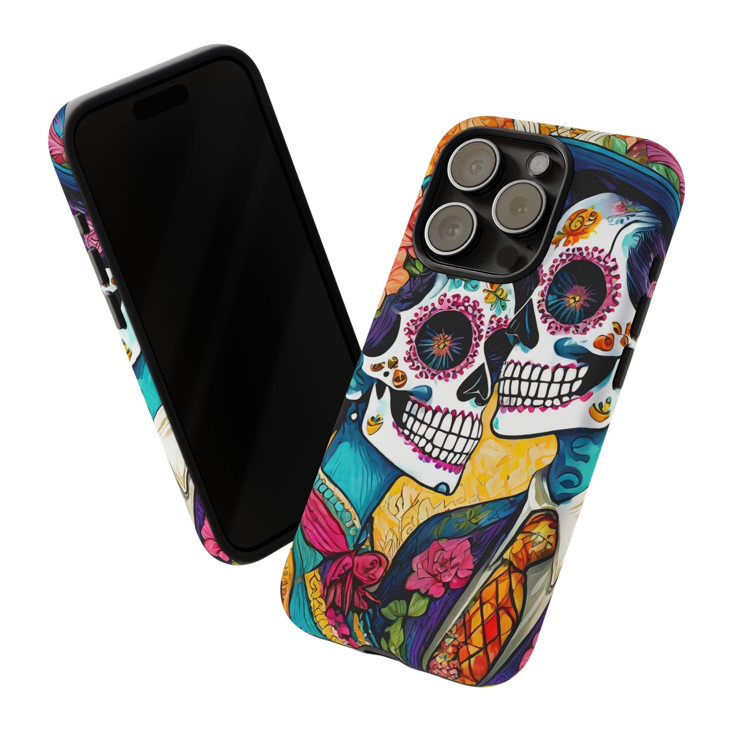 Loving Sugar Skull Couple Tough Phone Case