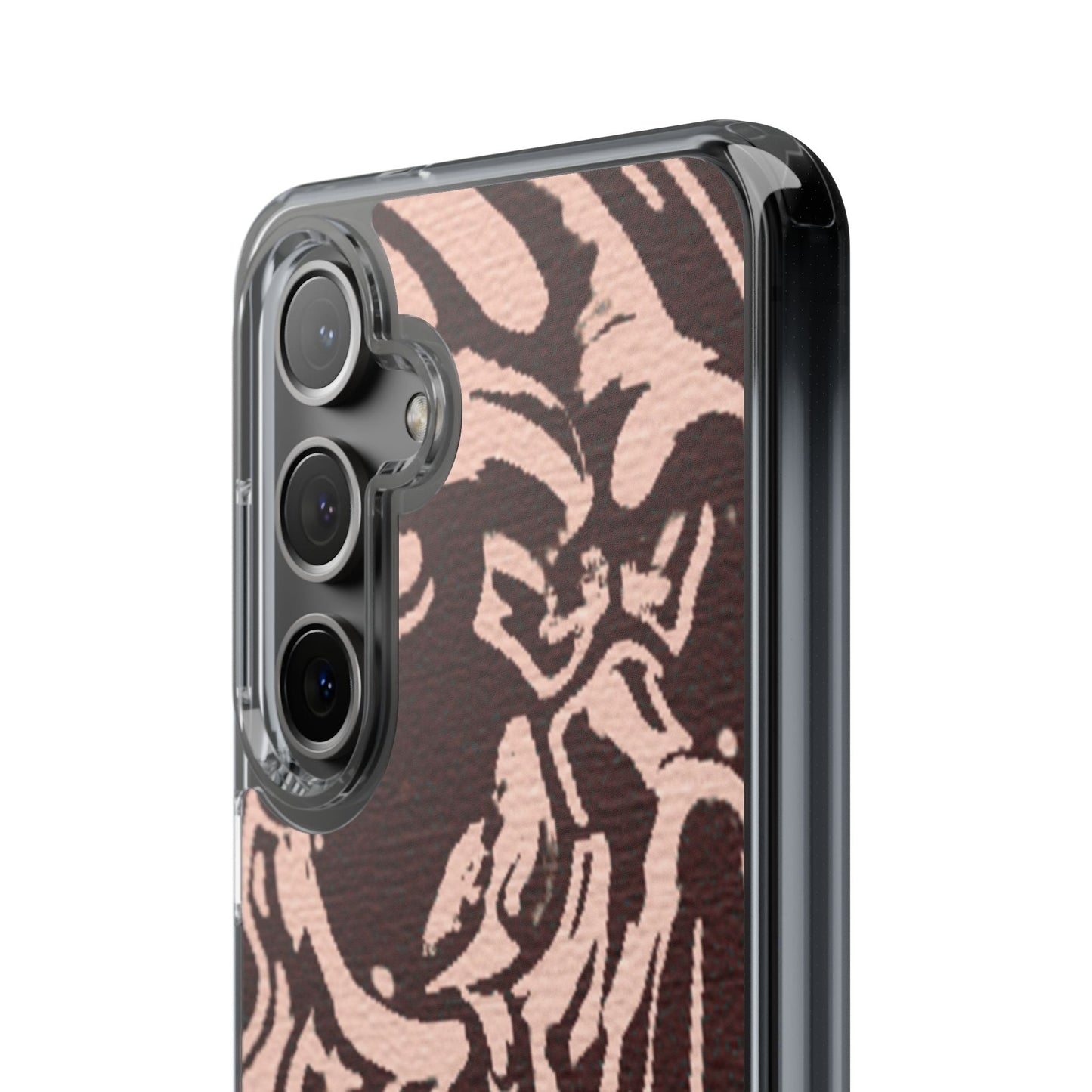 Gothic Abstract Skull Clear Phone Case