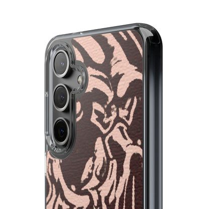 Gothic Abstract Skull Clear Phone Case