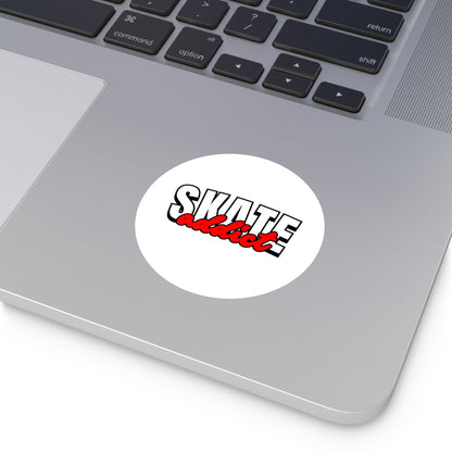 Skate Addict Round Sticker