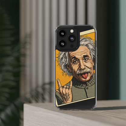 Edgy Einstein Clear Phone Cases