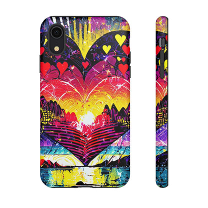 Vibrant Heart Sunset Tough Phone Case