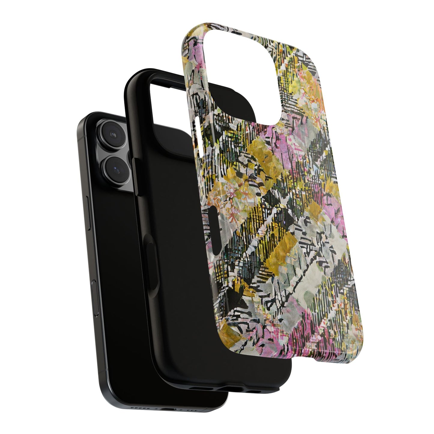 Purple Plaid Floral Artistic Tough Phone Case