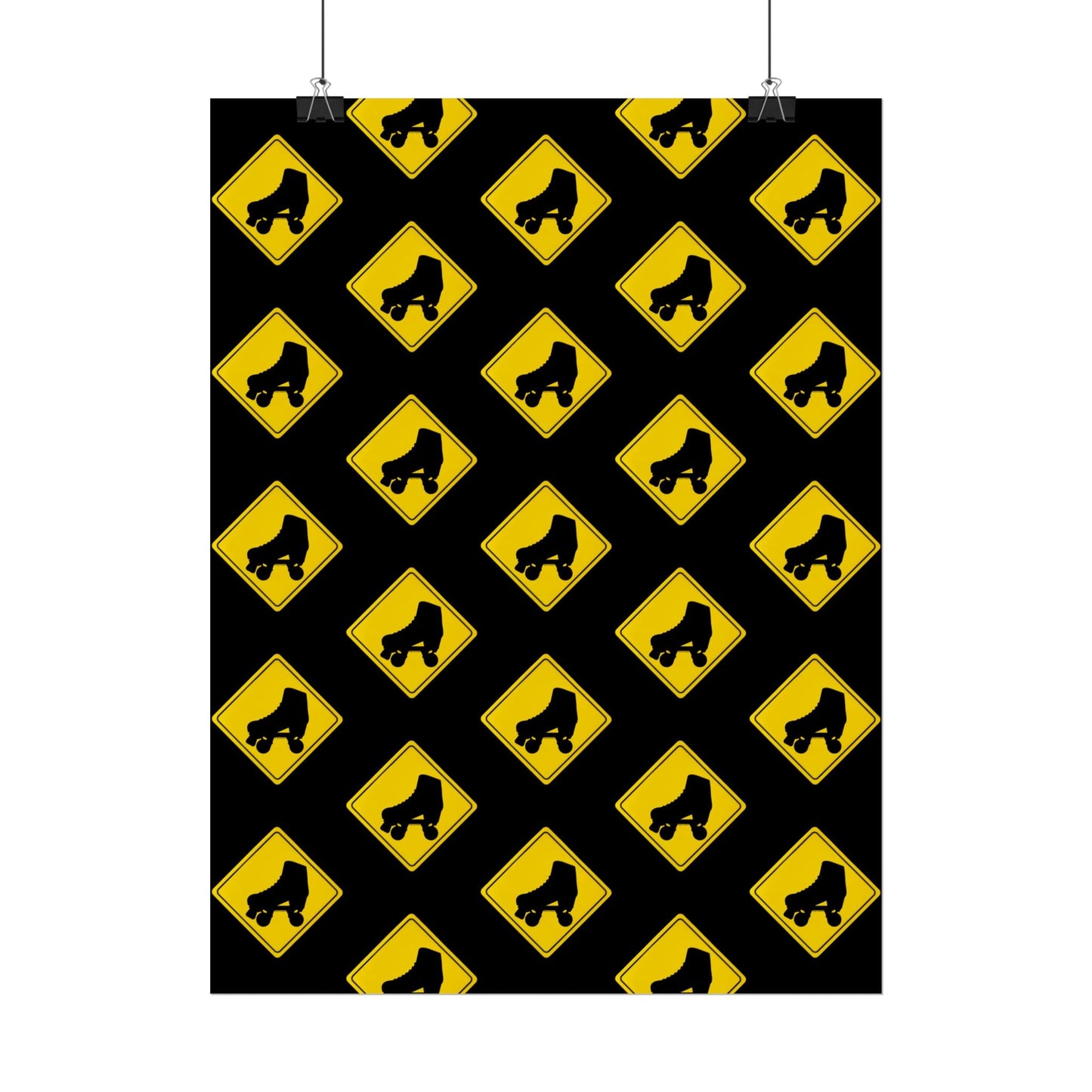 Warning Skater Rolled Poster