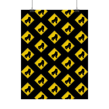 Warning Skater Rolled Poster