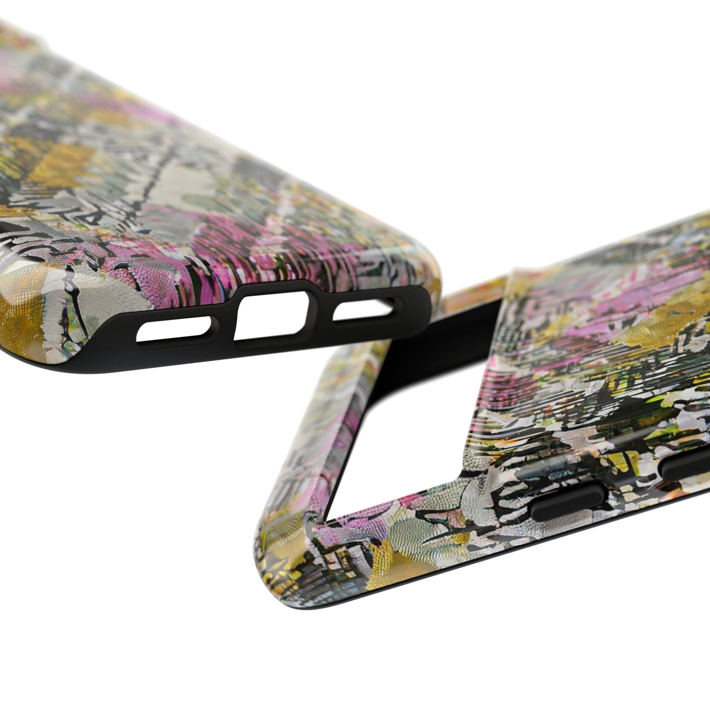 Purple Plaid Floral Artistic Tough Phone Case