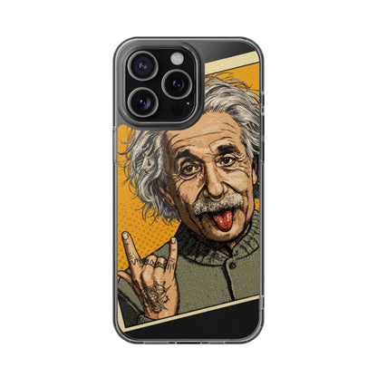 Edgy Einstein Clear Phone Cases