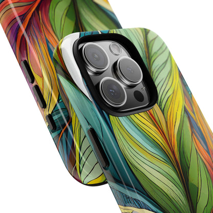 Vibrant Tropical Leaf Tough Phone Case