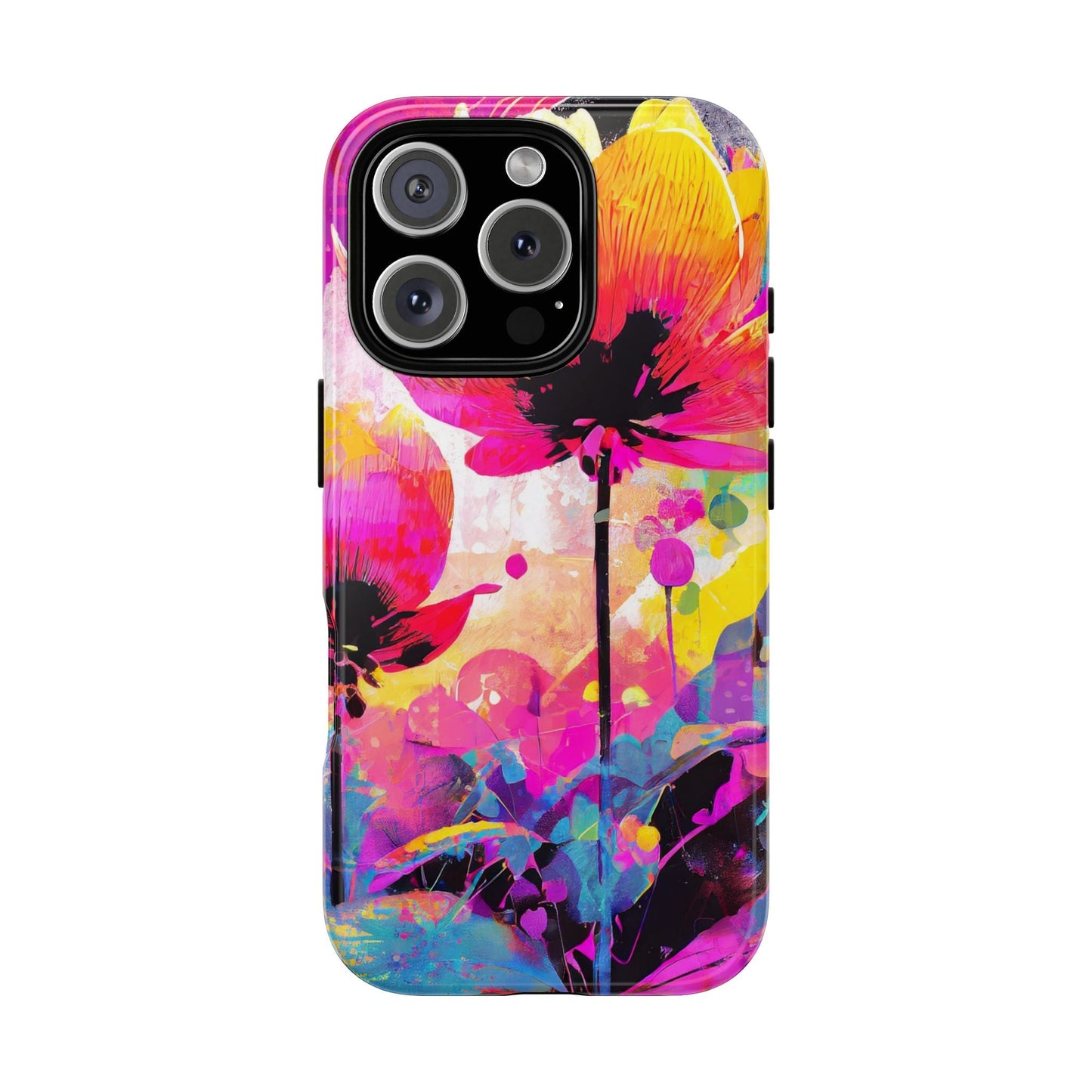 Neon Floral Tough Phone Case