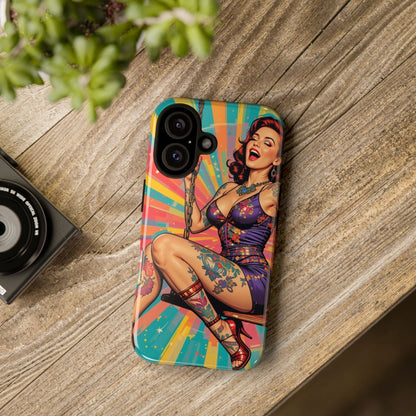 Bold Retro Pin-Up Tough Phone Case