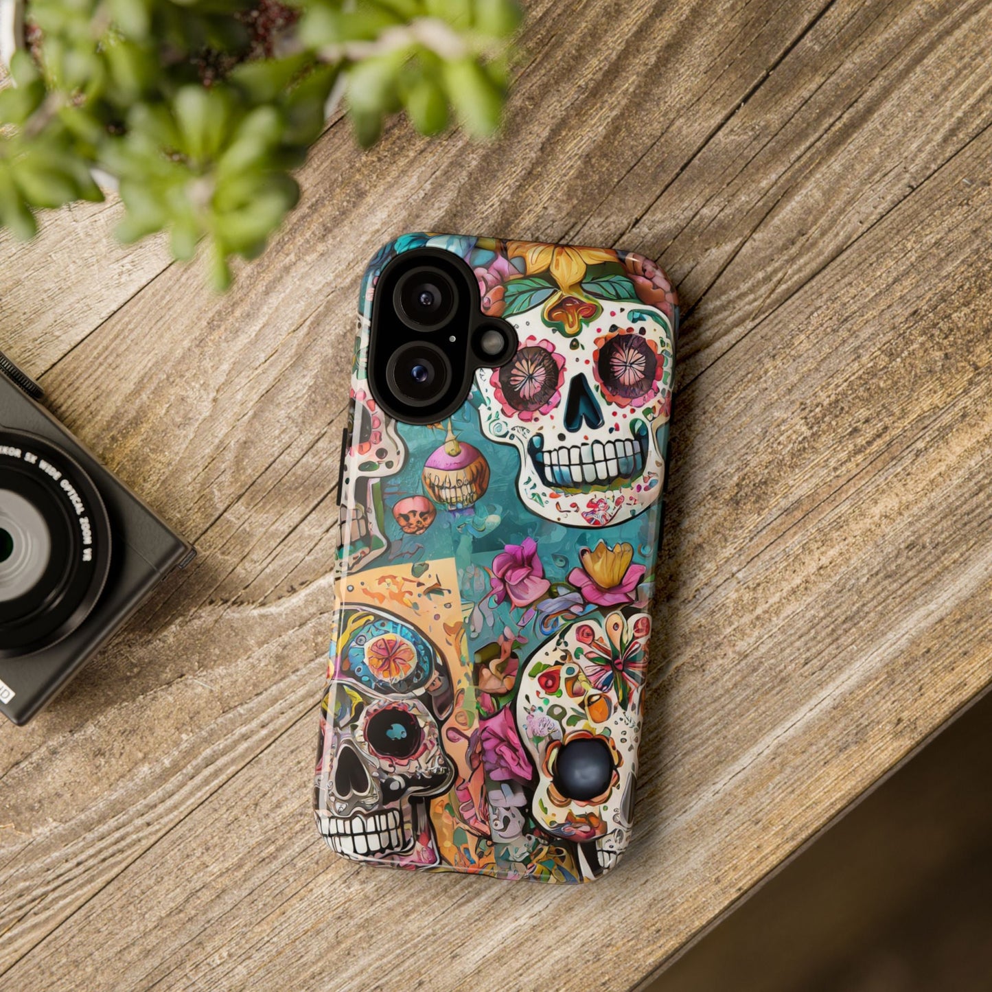 Vibrant Sugar Skull Tough Phone Case