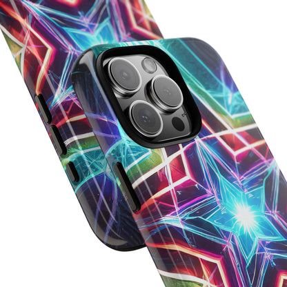 Neon Light Stars Tough Phone Case