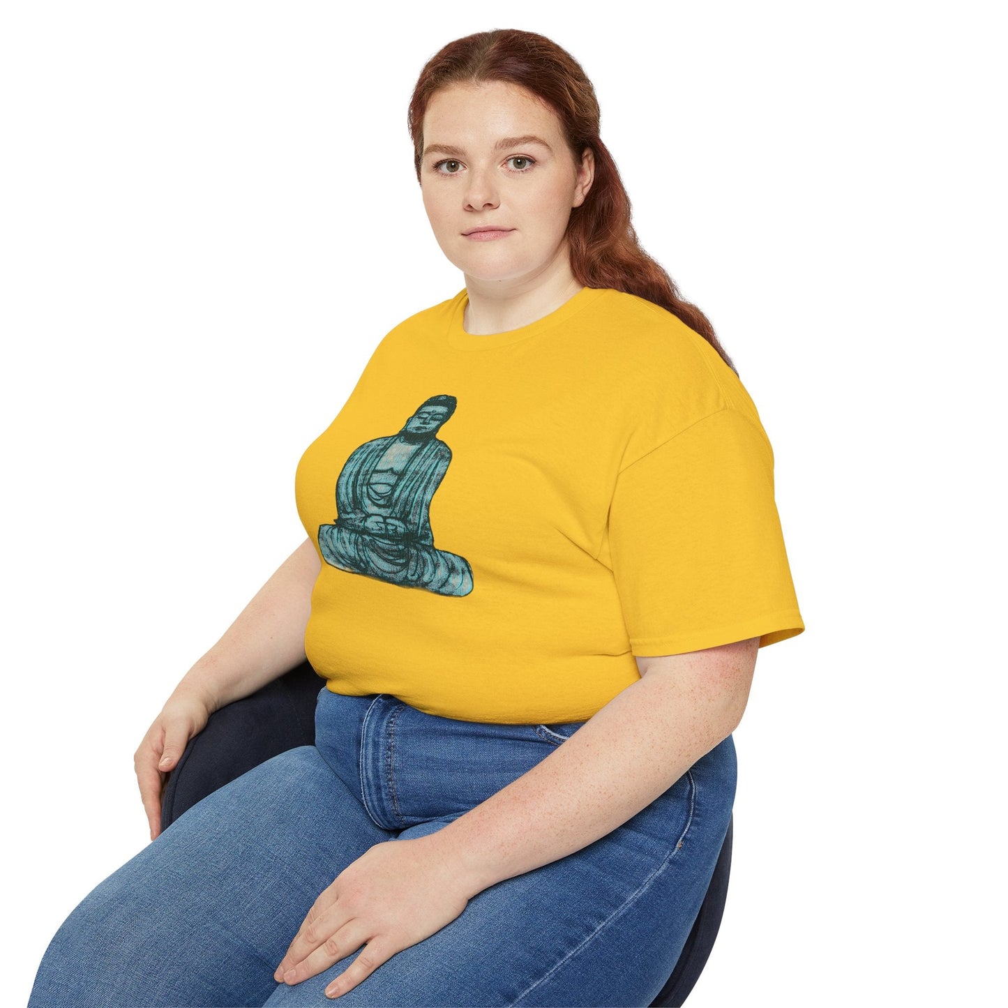 Fine Art Buddha Chalk Drawing Print Unisex Ultra Cotton Tee