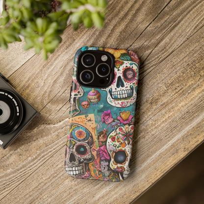 Vibrant Sugar Skull Tough Phone Case