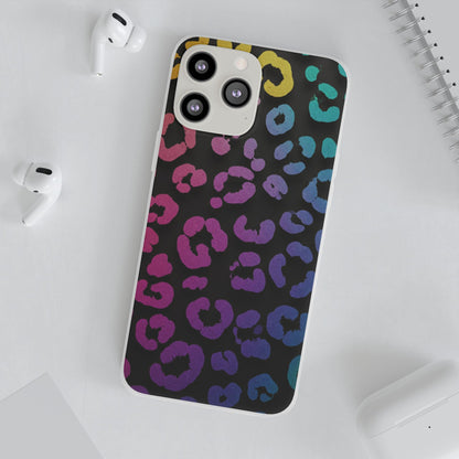 Vibrant Leopard Print Flexi Phone Case