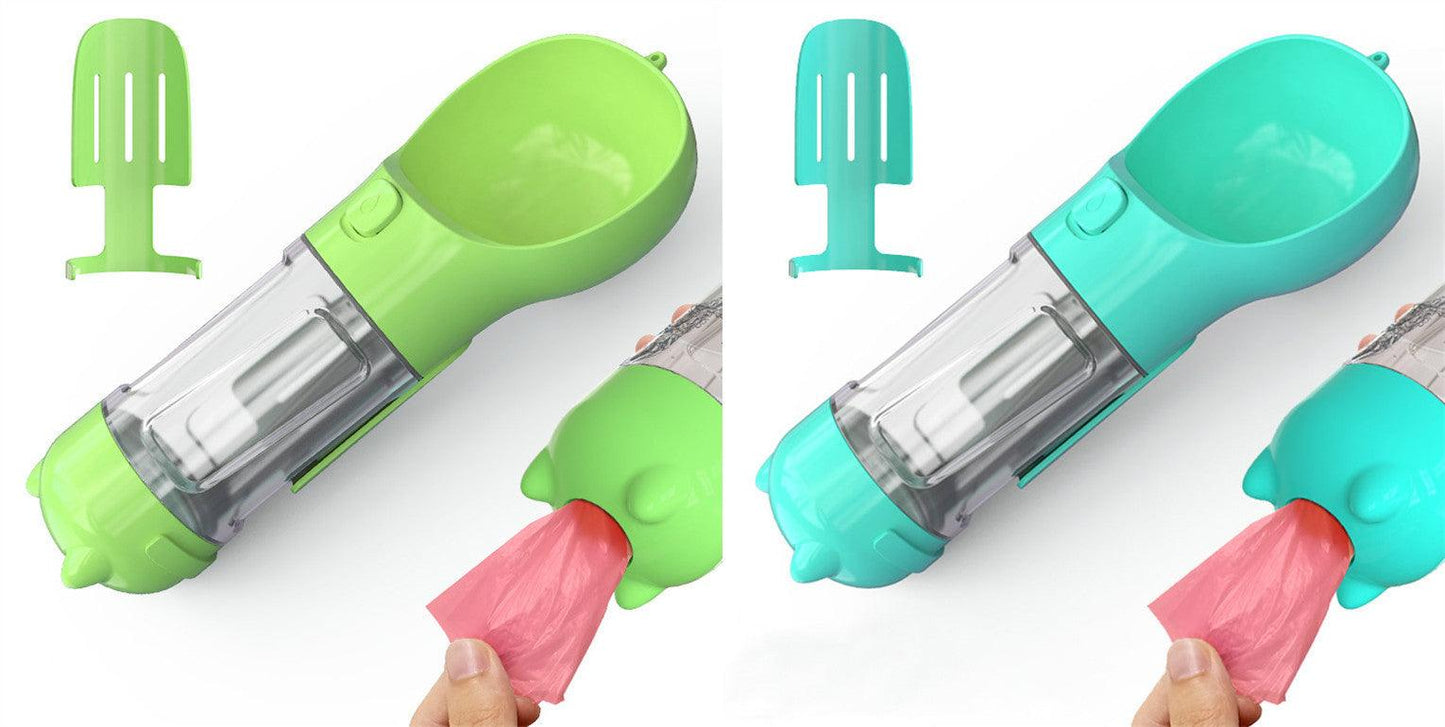 3-in-1 Pet Travel Water Bottle Feeder