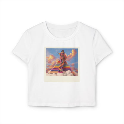 Nubian Kemet Polaroid Queen Women's Crop T-Shirt