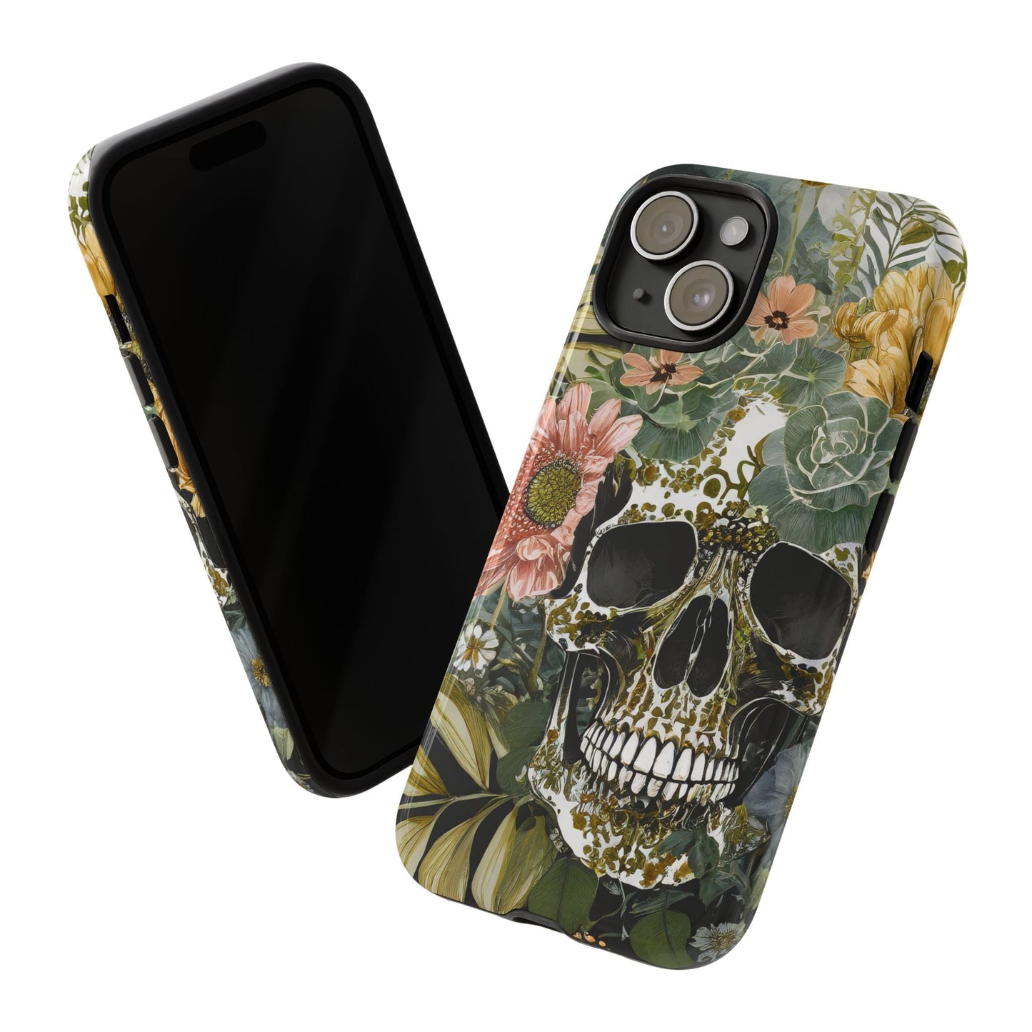 Floral Skull Tough Phone Case