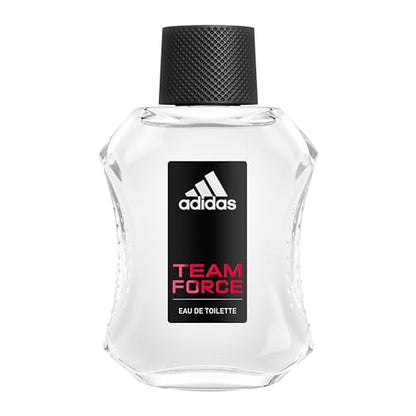 adidas Team Force Eau de Toilette 3.3 fl oz (Pack of 1) Notes of Grapefruit Jasmine and Amber Mens Fragrance Long Lasting Sporty Fragrance Travel Size