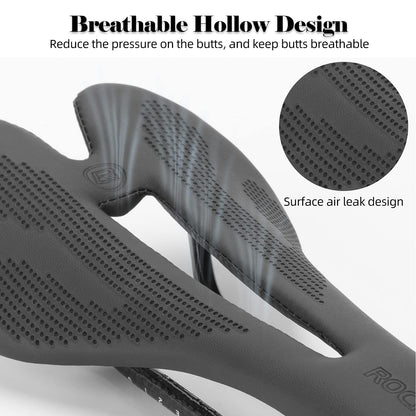 ROCKBROS Carbon Fiber Bike Saddle Lightweight Shock-Absorbing Comfort for Men Women"