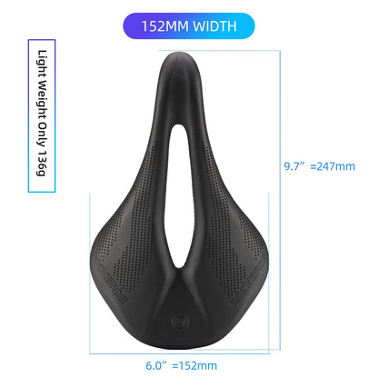 ROCKBROS Carbon Fiber Bike Saddle Lightweight Shock-Absorbing Comfort for Men Women"