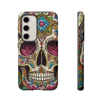 Colorful Sugar Skull Tough Phone Case