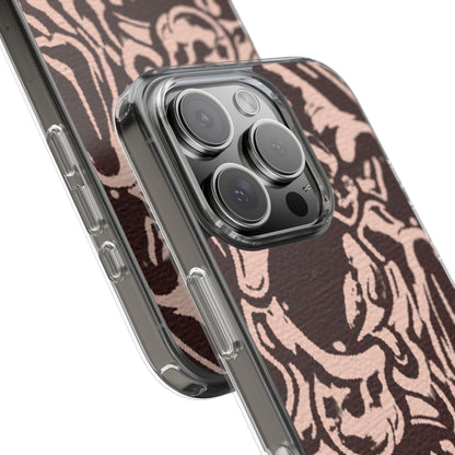 Gothic Abstract Skull Clear Phone Case