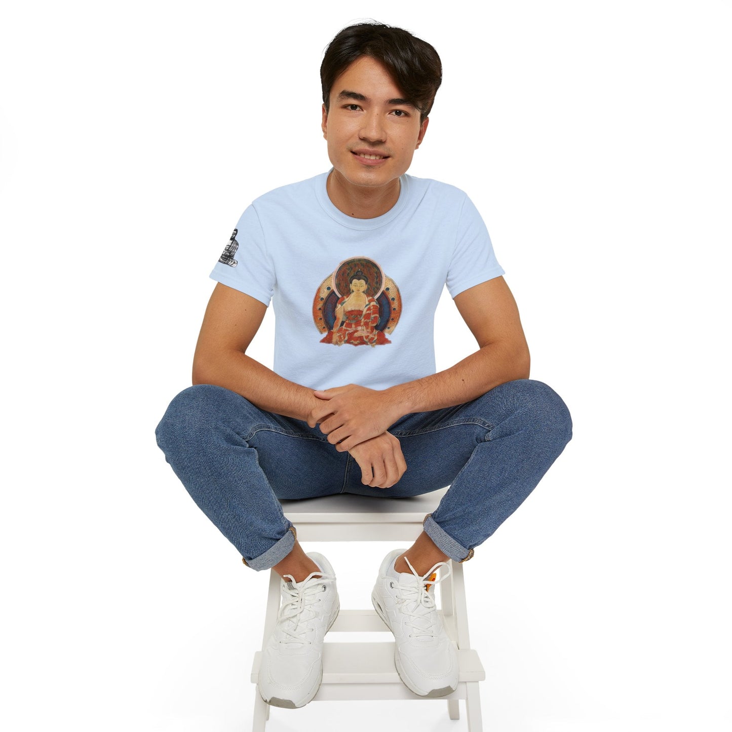 Fine Art Buddha Oil Paint Print Unisex Ultra Cotton Tee