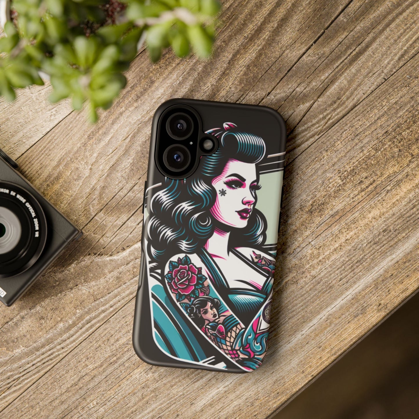 Vintage Retro Tattooed Pin Up Tough Phone Case